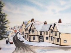 Lavenham in Winter - Watercolour